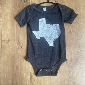 Texas Onesie Bodysuit Grey 3-6 Month Baby Infant